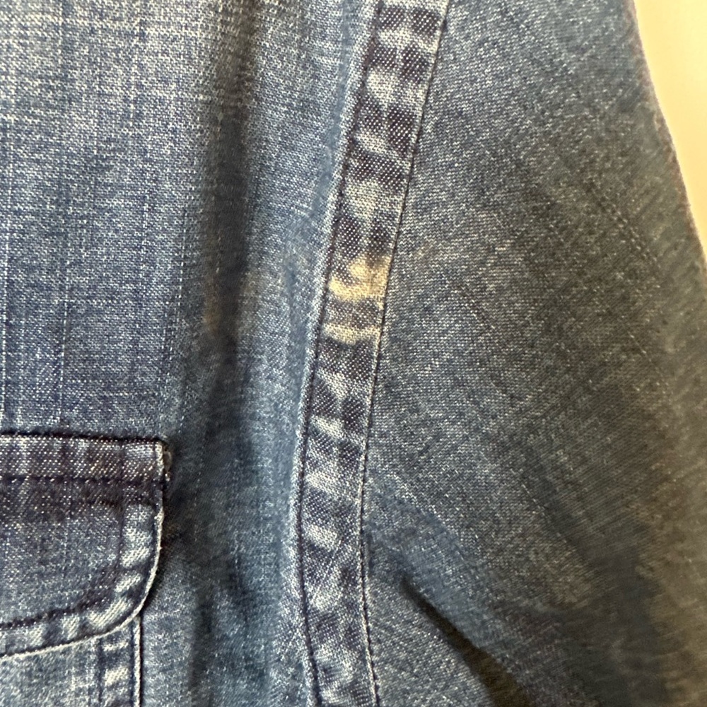 Peter Millar Mens Denim Button Down Medium - image 3